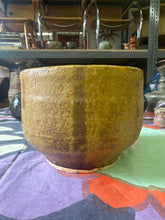 Vintage Ceramic Bowl with beautiful Ochre and Burnt Umber Glaze