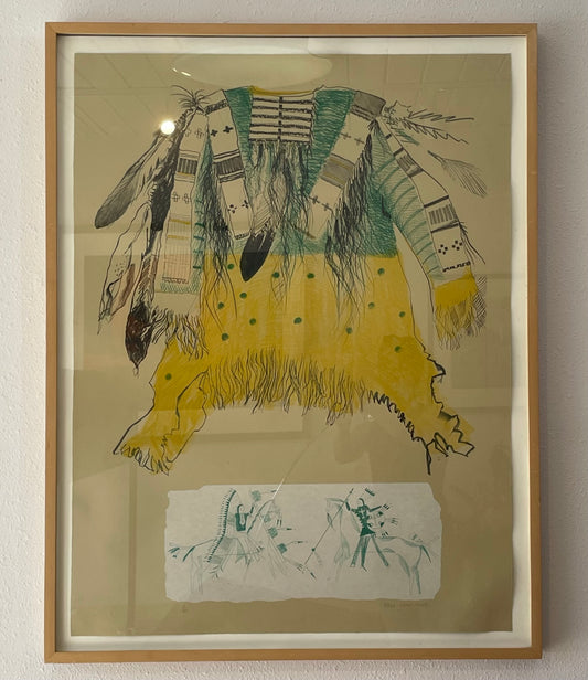 Warshirt with Green Ledger lithograph by Don Crouch