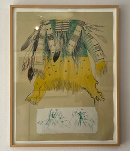 Warshirt with Green Ledger lithograph by Don Crouch