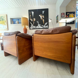 A. Mikael Laursen Club Chairs and Ottoman