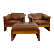 A. Mikael Laursen Club Chairs and Ottoman