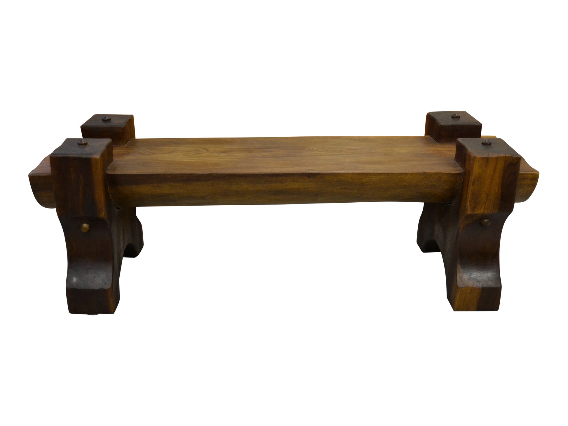 Brazilian Modern Exotic Wood Solid Bench