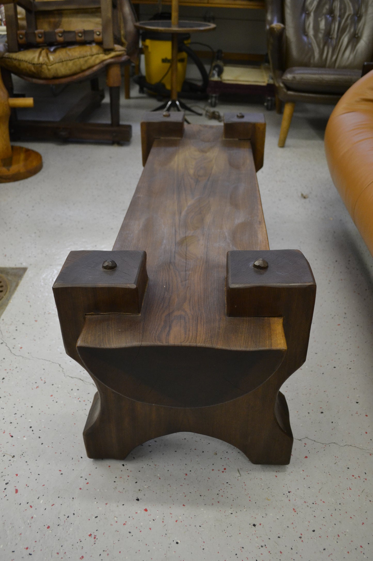 Brazilian Modern Exotic Wood Solid Bench