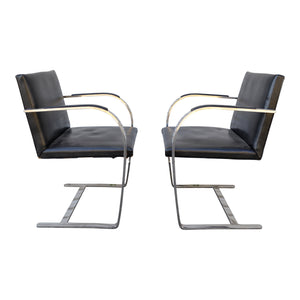 pair of Mies Van Der Rohe Brno Chairs 