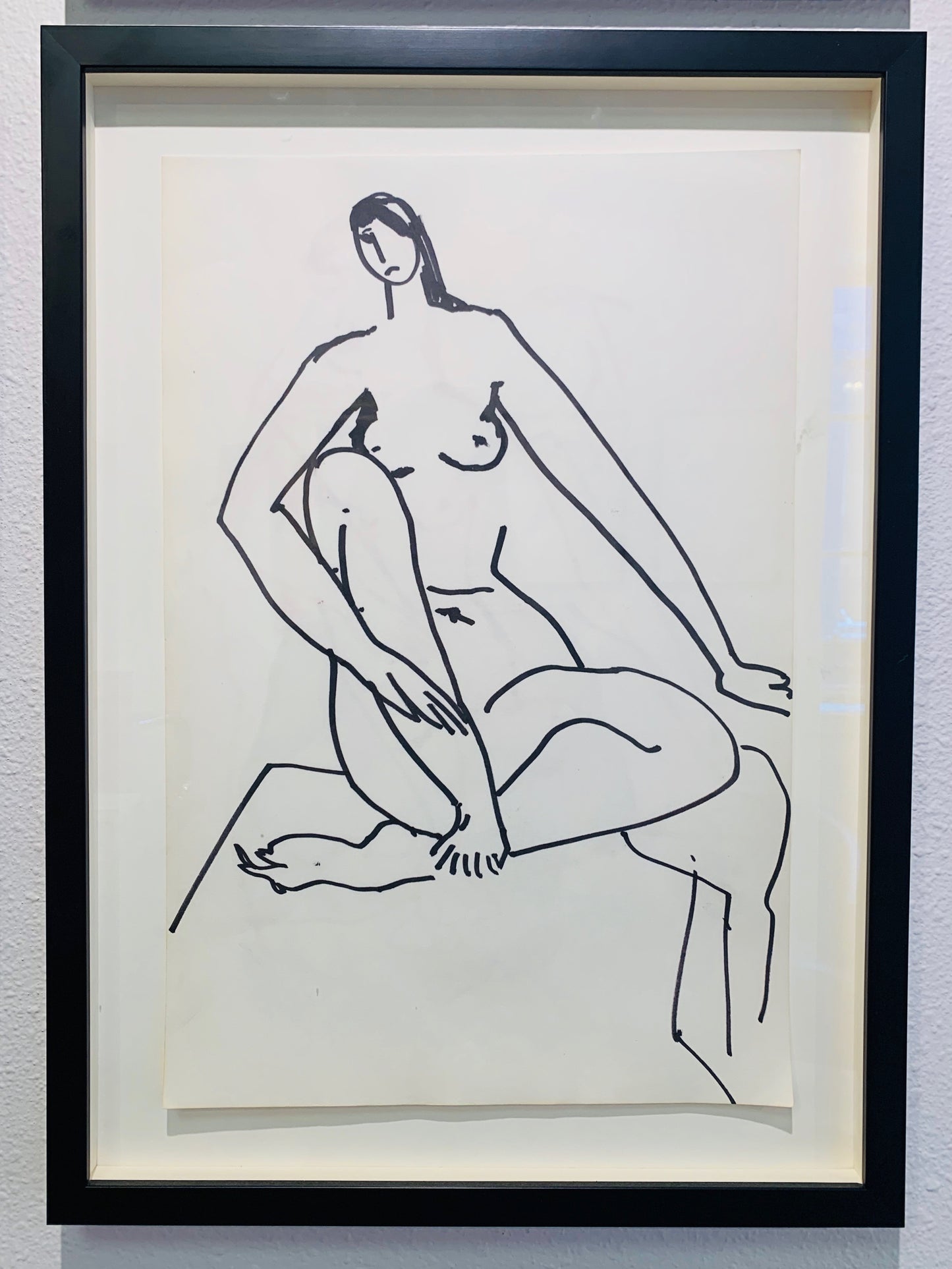 Framed Line Drawing by Serine Bonnist