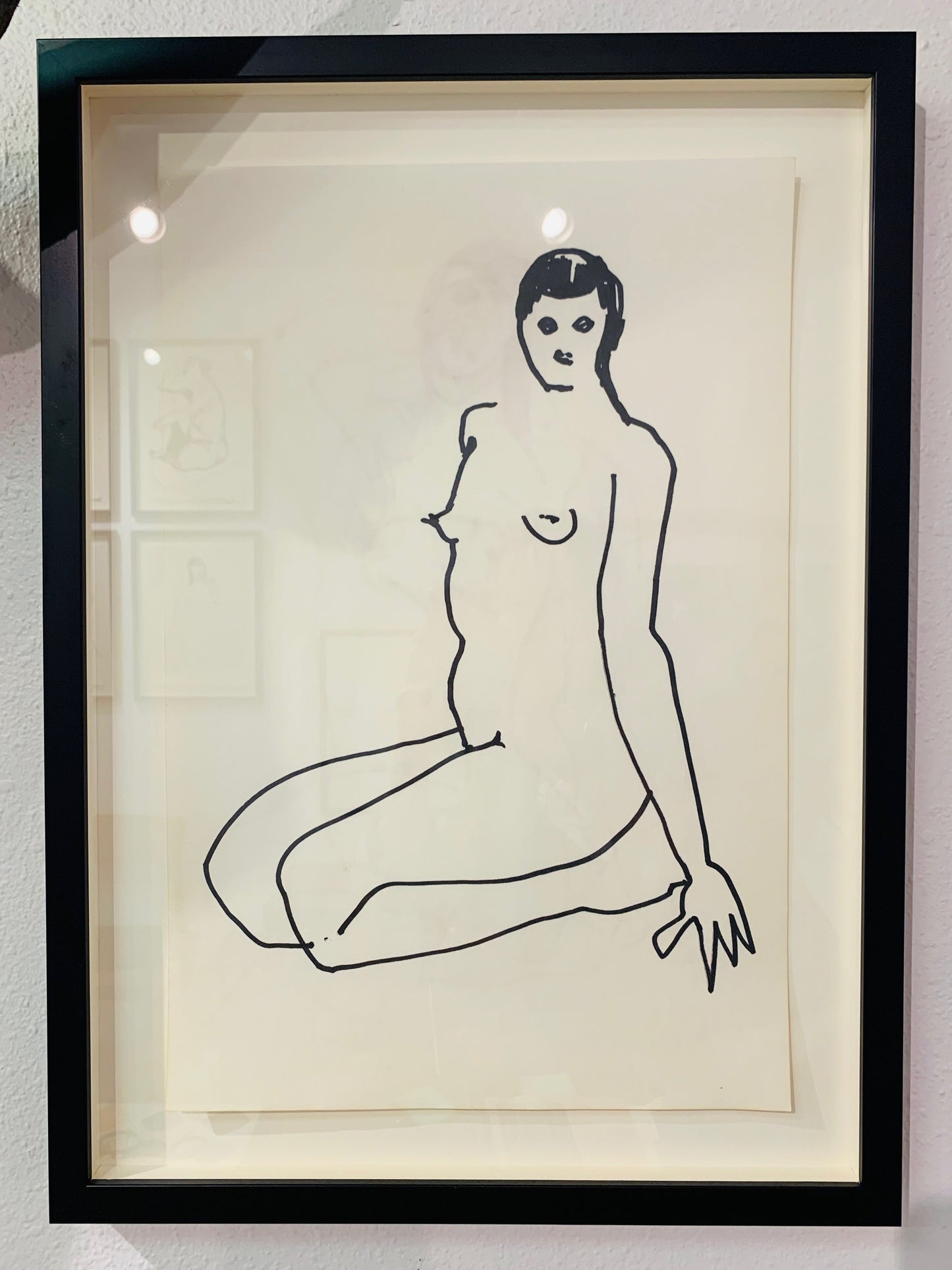 Framed Line Drawing by Serine Bonnist