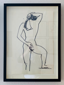 Framed Line Drawing by Serince Bonnist