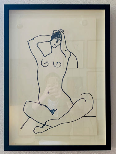 Framed Line Drawing by Serine Bonnist