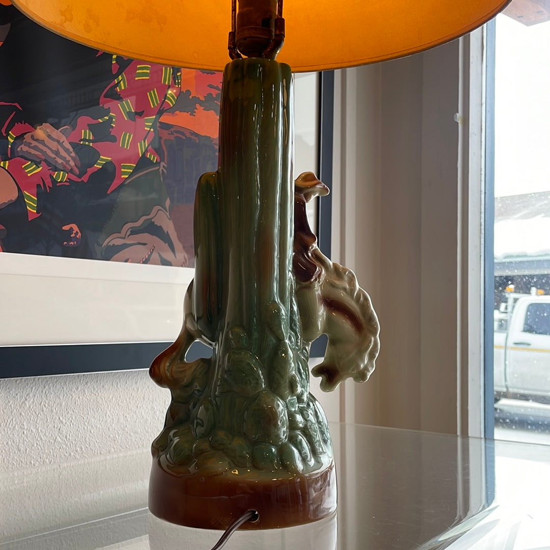 Ceramic Bucking Bronc Table Lamp